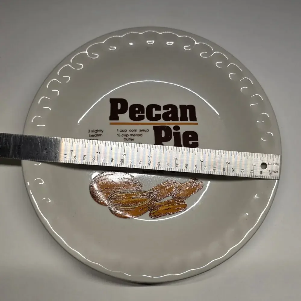 Mount Clemens Pottery Pecan Pie Recipe Dinner Plate 10